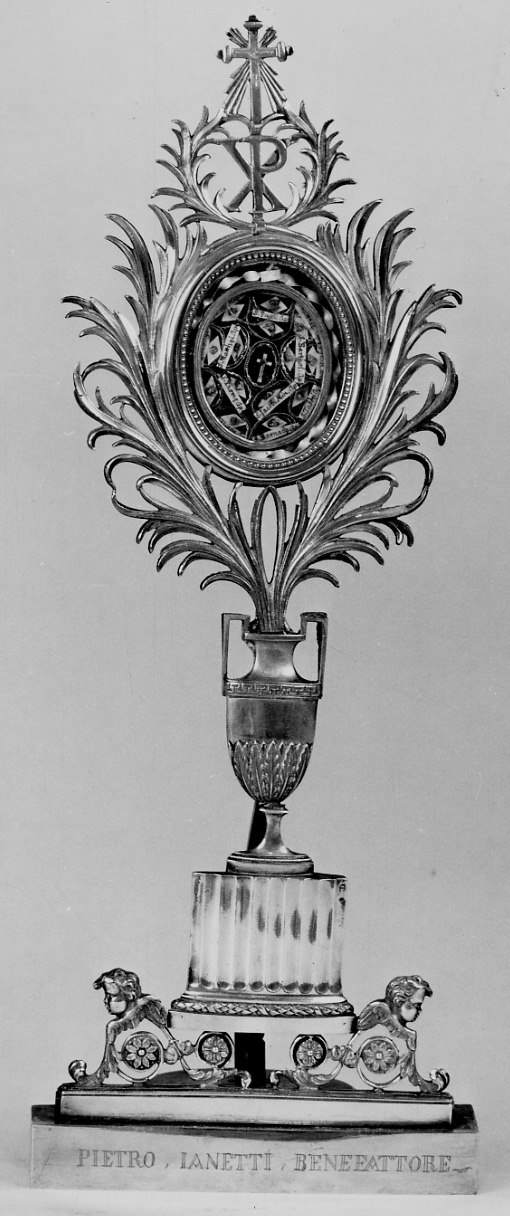 reliquiario - a ostensorio, opera isolata - bottega romana (secondo quarto sec. XIX)