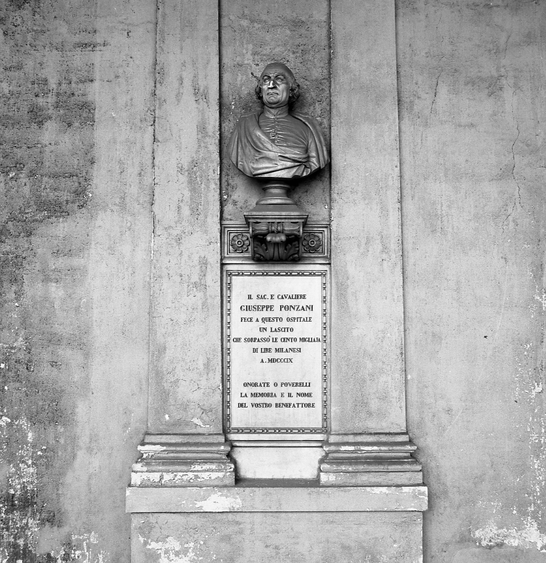 busto ritratto di Giuseppe Ponzani (busto, opera isolata) di Dini Giuseppe (seconda metà sec. XIX)