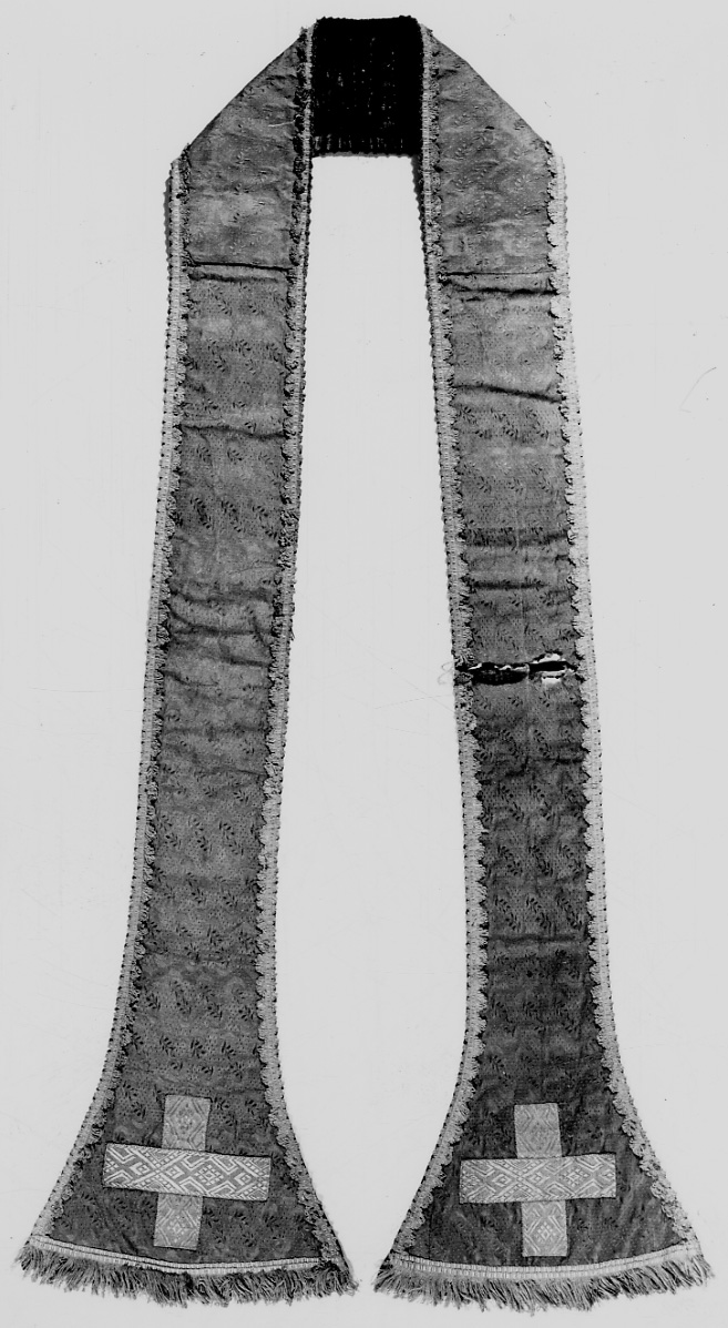 stola, opera isolata - manifattura francese (fine/inizio secc. XVIII/ XIX)