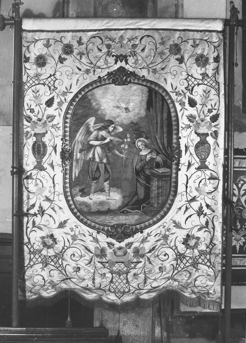 stendardo processionale, opera isolata - manifattura novarese (fine/inizio secc. XIX/ XX)