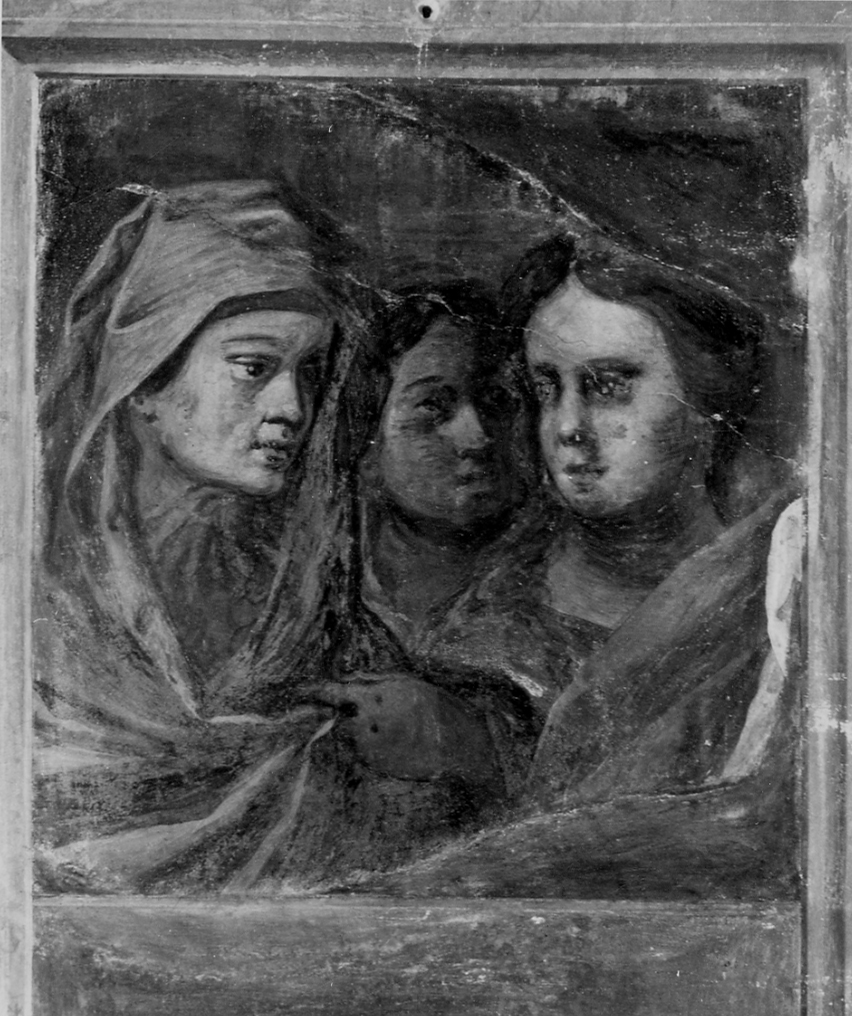 figure femminili (dipinto, elemento d'insieme) di Lanino Bernardino (metà sec. XVI)