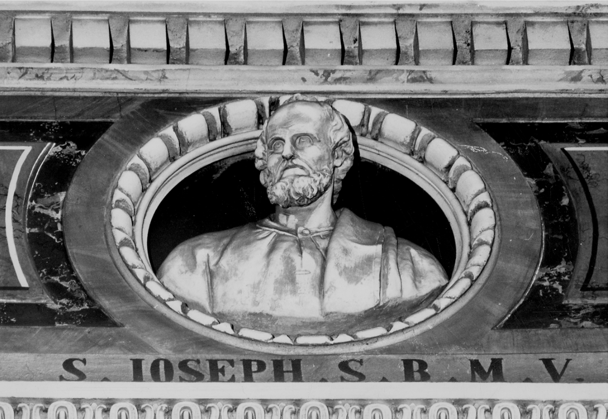 busto di San Giuseppe (decorazione plastica, elemento d'insieme) di Argenti Giuseppe (terzo quarto sec. XIX)