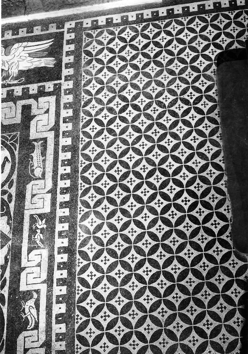 decorazione musiva, coppia di Avon Giovanni Battista - bottega padana (primo quarto, secondo quarto sec. XII, sec. XIX)