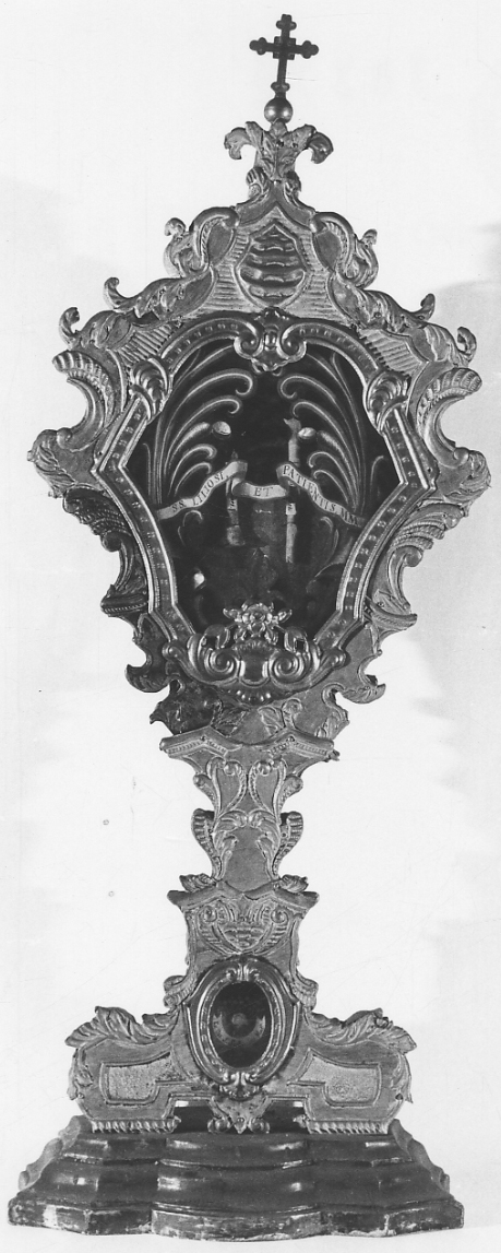 reliquiario - a ostensorio, serie - bottega novarese (fine/inizio secc. XIX/ XX)