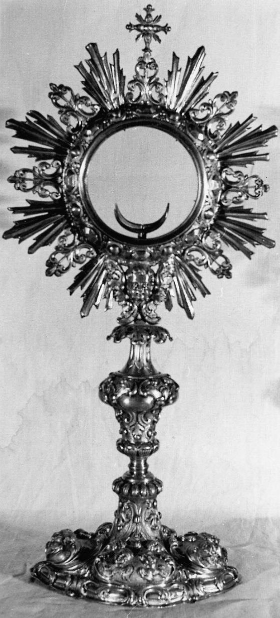 ostensorio - a raggiera, opera isolata - bottega novarese (metà sec. XIX)