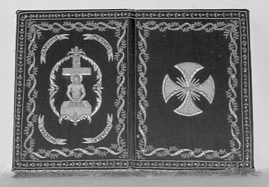 coperta di libro liturgico, opera isolata - manifattura novarese (seconda metà sec. XIX)