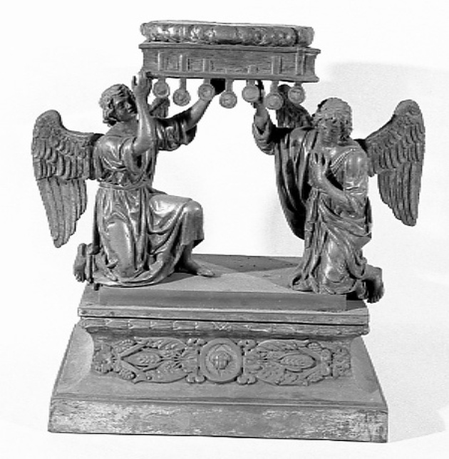 angeli (tronetto per esposizione eucaristica, opera isolata) - bottega novarese (metà sec. XIX)