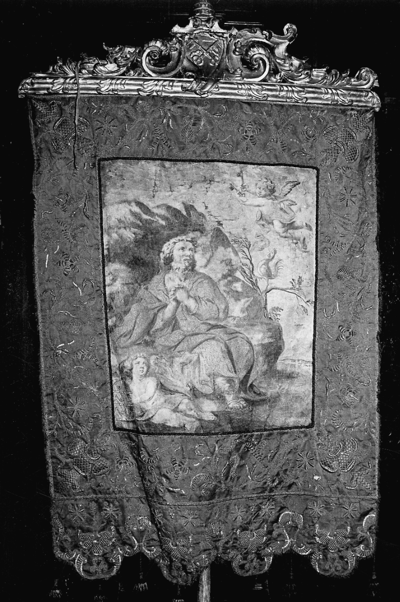 stendardo processionale, opera isolata - manifattura lombarda (seconda metà sec. XVIII)