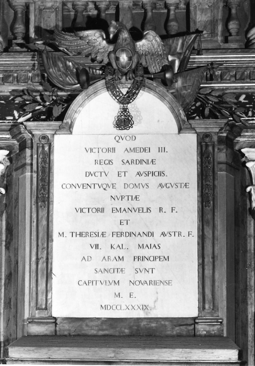 lapide commemorativa, opera isolata di Argenti Giuseppe - bottega Italia nord-occidentale (ultimo quarto, fine sec. XVIII, sec. XVIII)