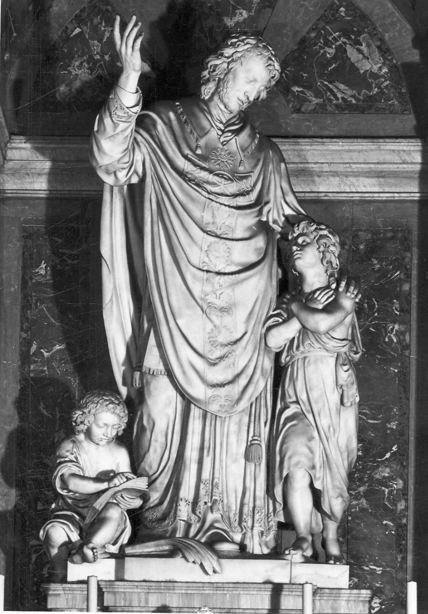 San Lorenzo con due fanciulli (gruppo scultoreo, opera isolata) di Rusca Grazioso (fine sec. XVIII)