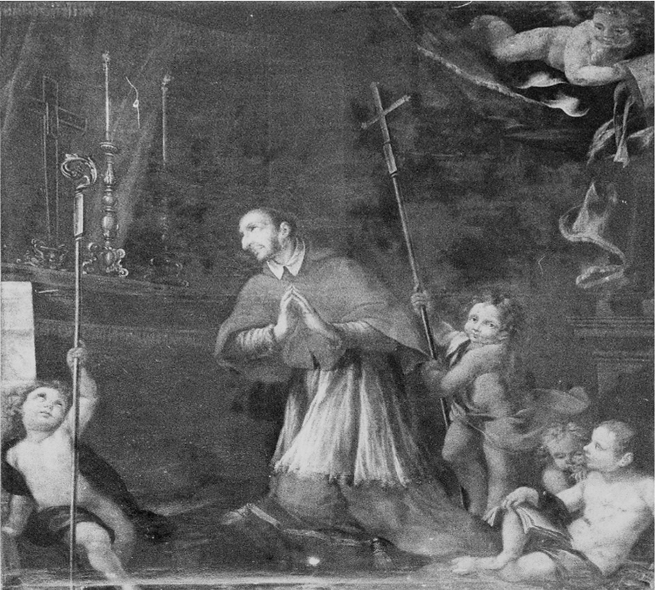 San Carlo Borromeo in preghiera (dipinto, opera isolata) - ambito lombardo (seconda metà sec. XVII)