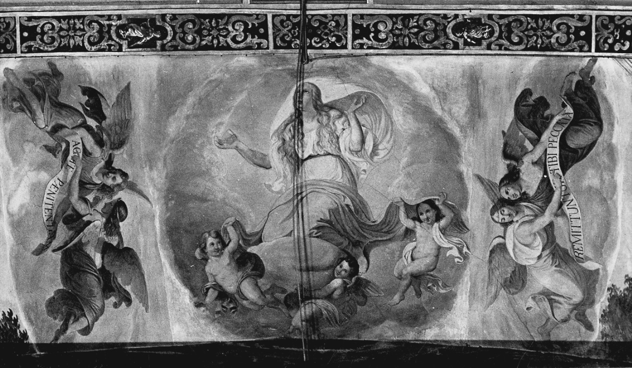 Santa Maria Maddalena in gloria (dipinto, elemento d'insieme) di Gherardini Melchiorre detto Ceranino, Narducci Pietreo (terzo quarto, prima metà sec. XVII, sec. XIX)