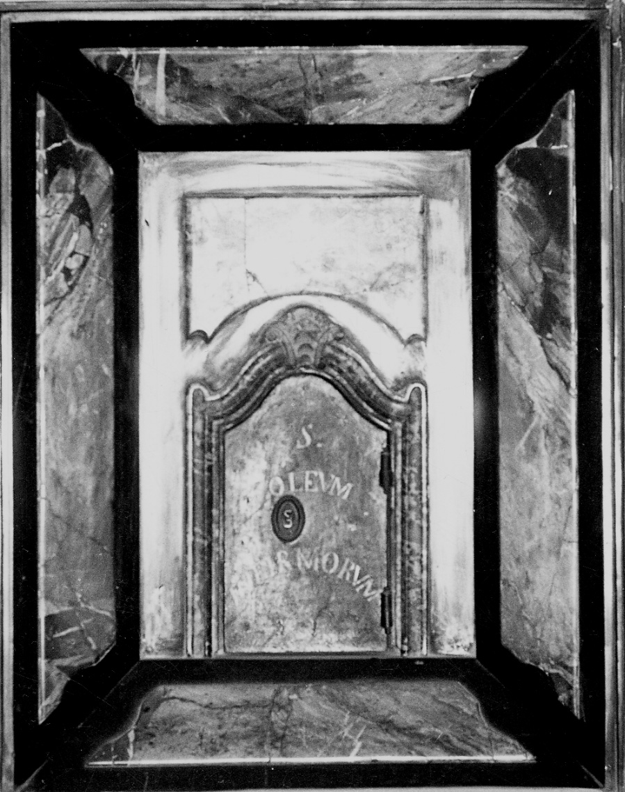 armadietto per oli santi, opera isolata - bottega novarese (metà sec. XVIII)