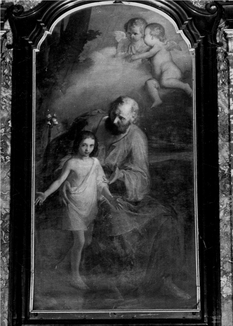 San Giuseppe e Gesù fanciullo (pala d'altare, opera isolata) di Garberini Giovanni Battista (metà sec. XIX)