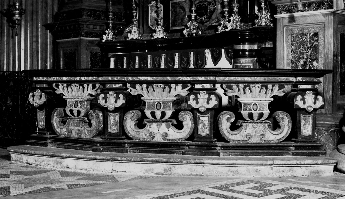 balaustrata di altare, insieme di Giudici Giovan Battista (secondo quarto sec. XVIII)