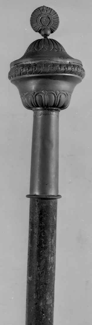 mazza processionale, opera isolata - bottega lombarda (sec. XVII)