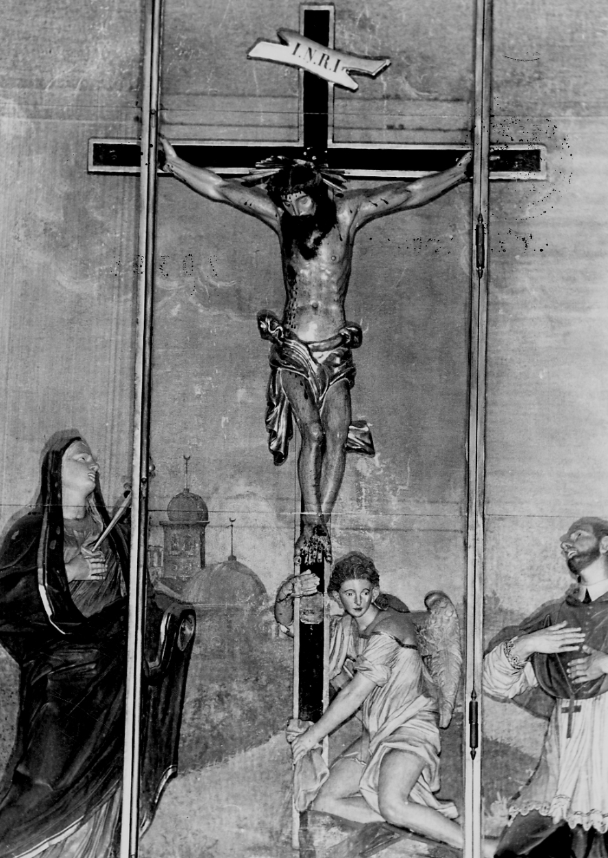 Cristo crocifisso (statua, elemento d'insieme) - bottega lombarda (seconda metà sec. XVI)