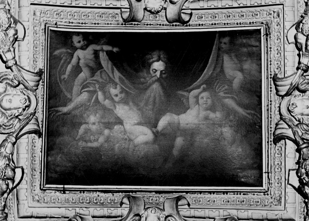 Dio Padre e angeli (dipinto, opera isolata) - ambito lombardo (prima metà sec. XVII)