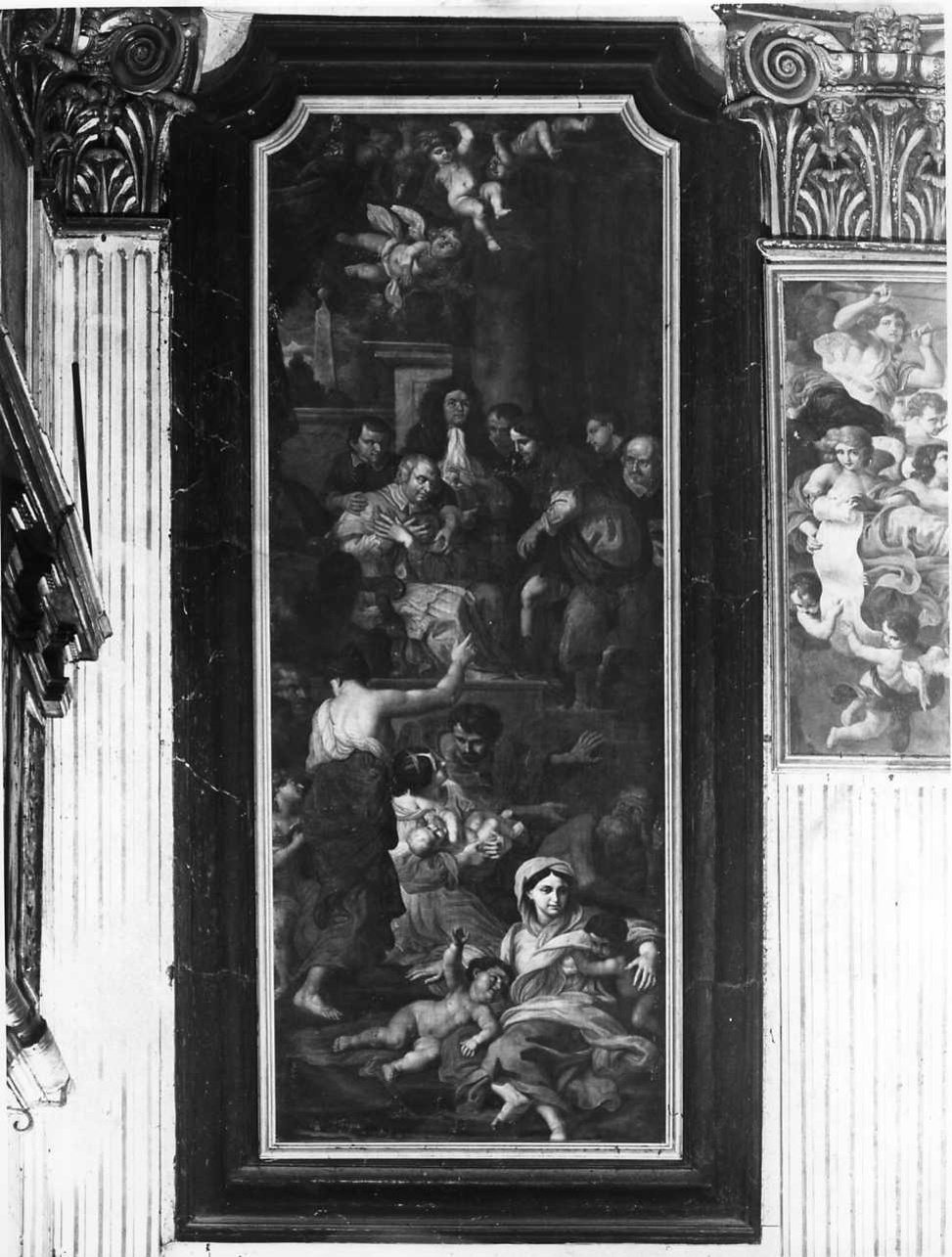 San Rocco guarisce un cardinale (dipinto, opera isolata) di Zanatta Giuseppe (fine sec. XVII)