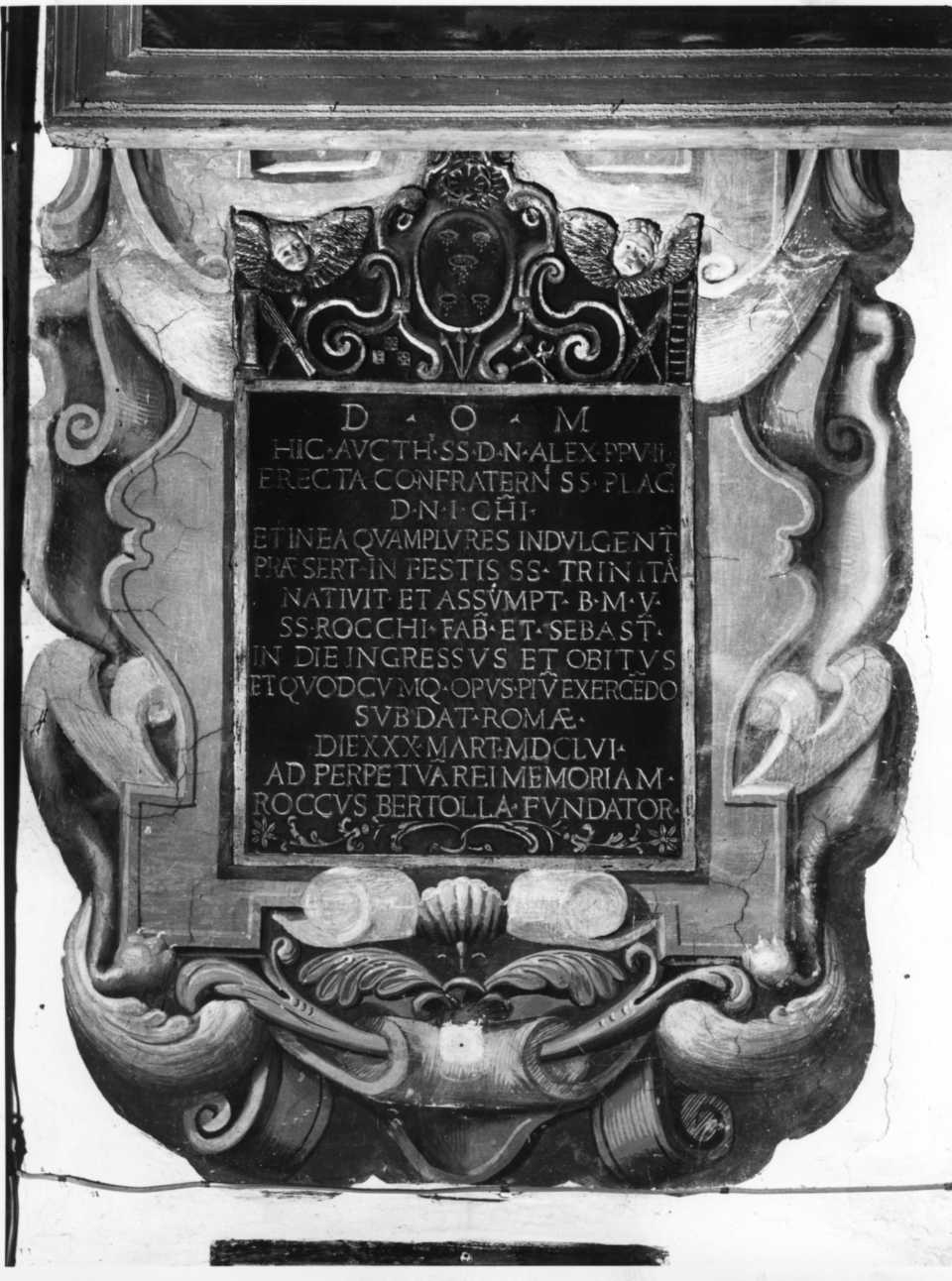 lapide documentaria, opera isolata - bottega novarese (metà sec. XVII)