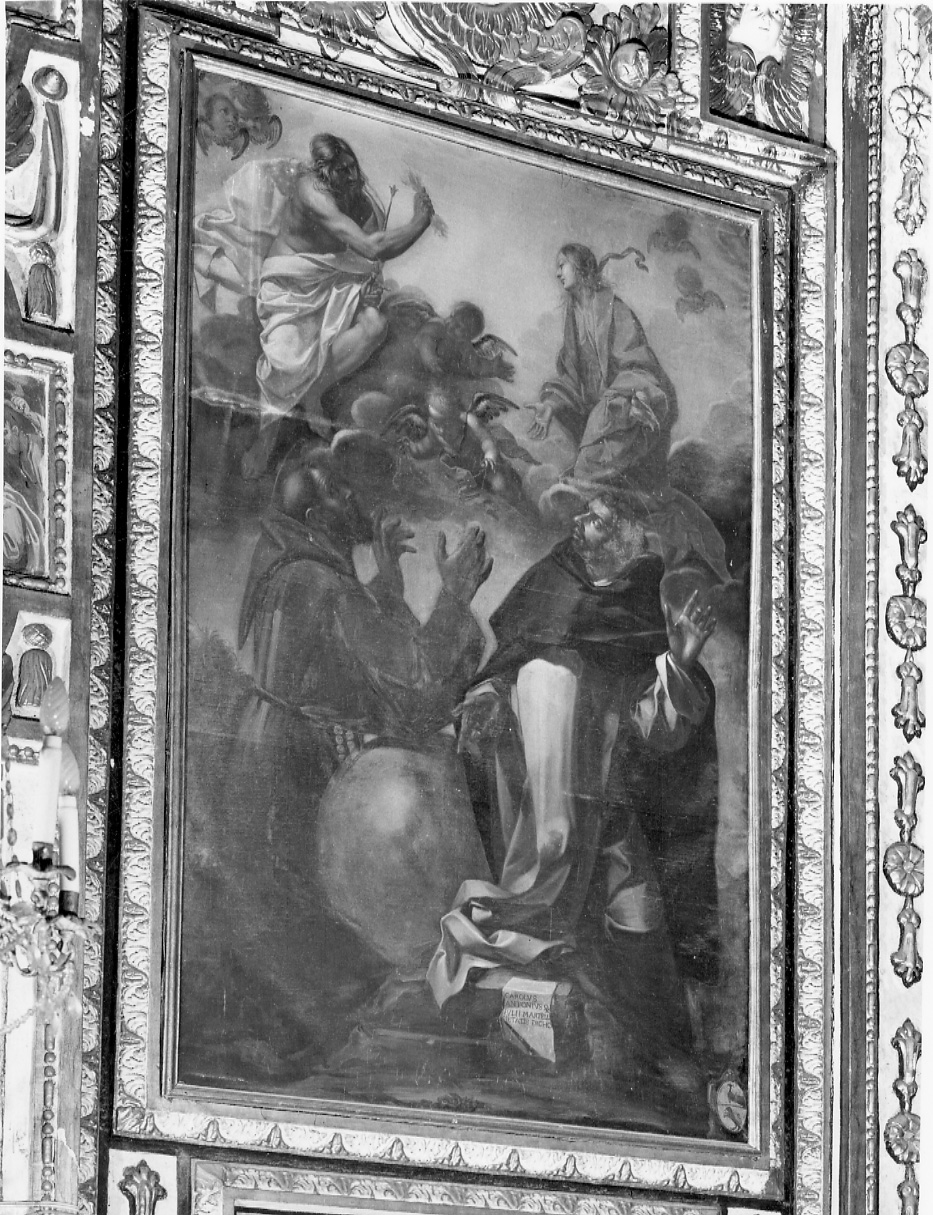 Madonna con altri personaggi (dipinto, opera isolata) di Gianoli Pier Francesco (attribuito) (seconda metà sec. XVII)