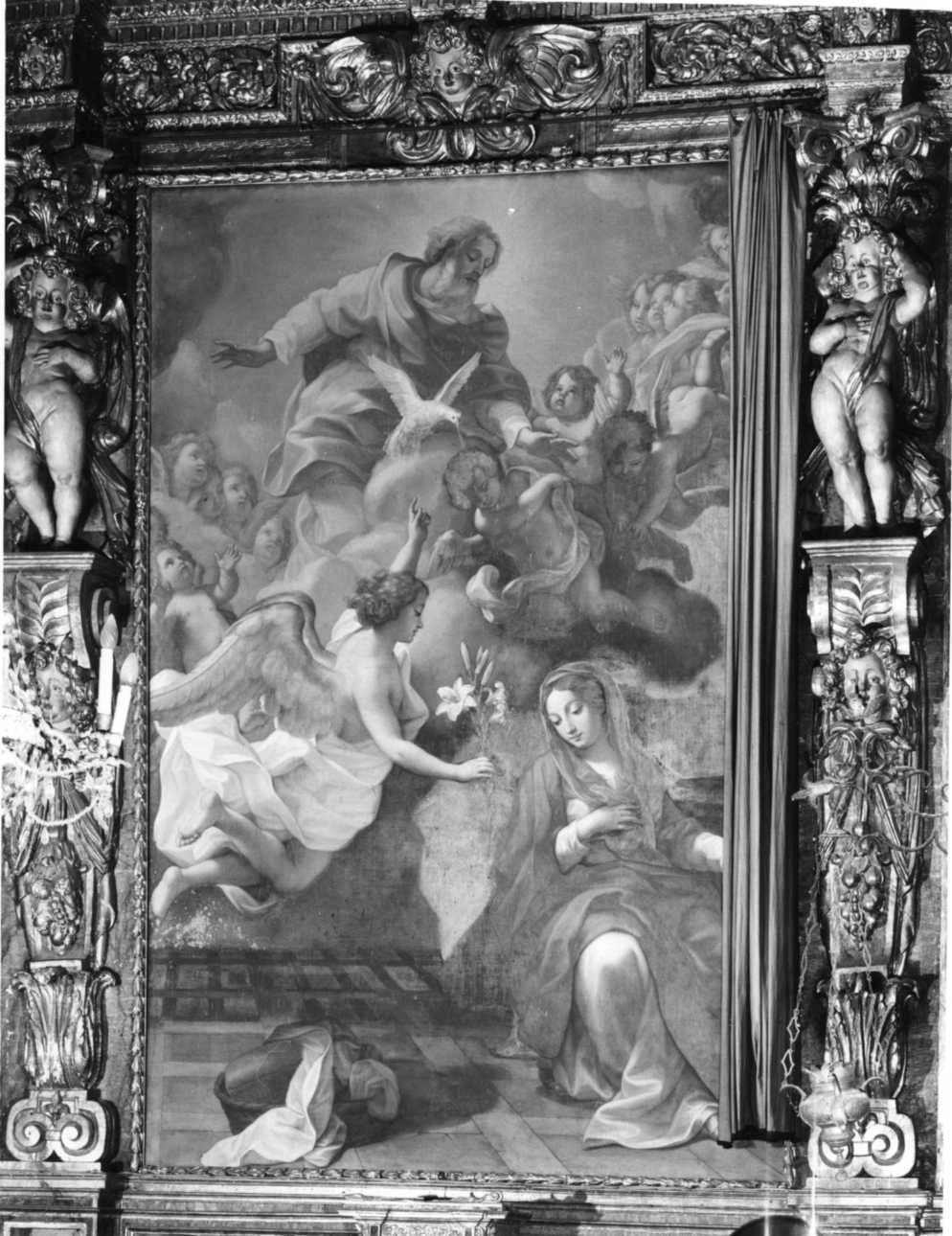 Annunciazione (dipinto, opera isolata) di Gaulli Giovanni Battista detto Baciccio (inizio sec. XVIII)