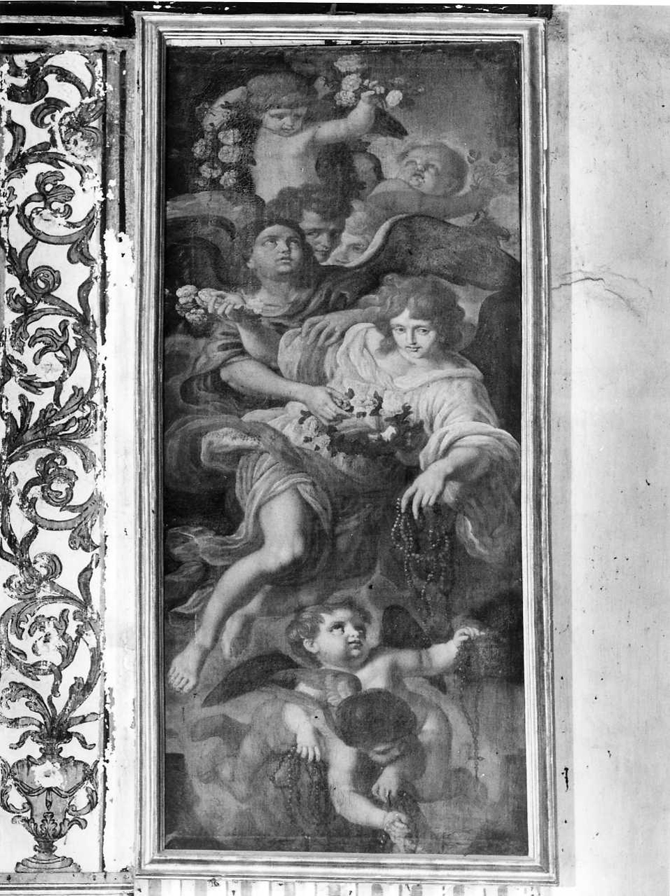 angeli con simboli mariani (dipinto, opera isolata) di Zanatta Giuseppe (seconda metà sec. XVII)