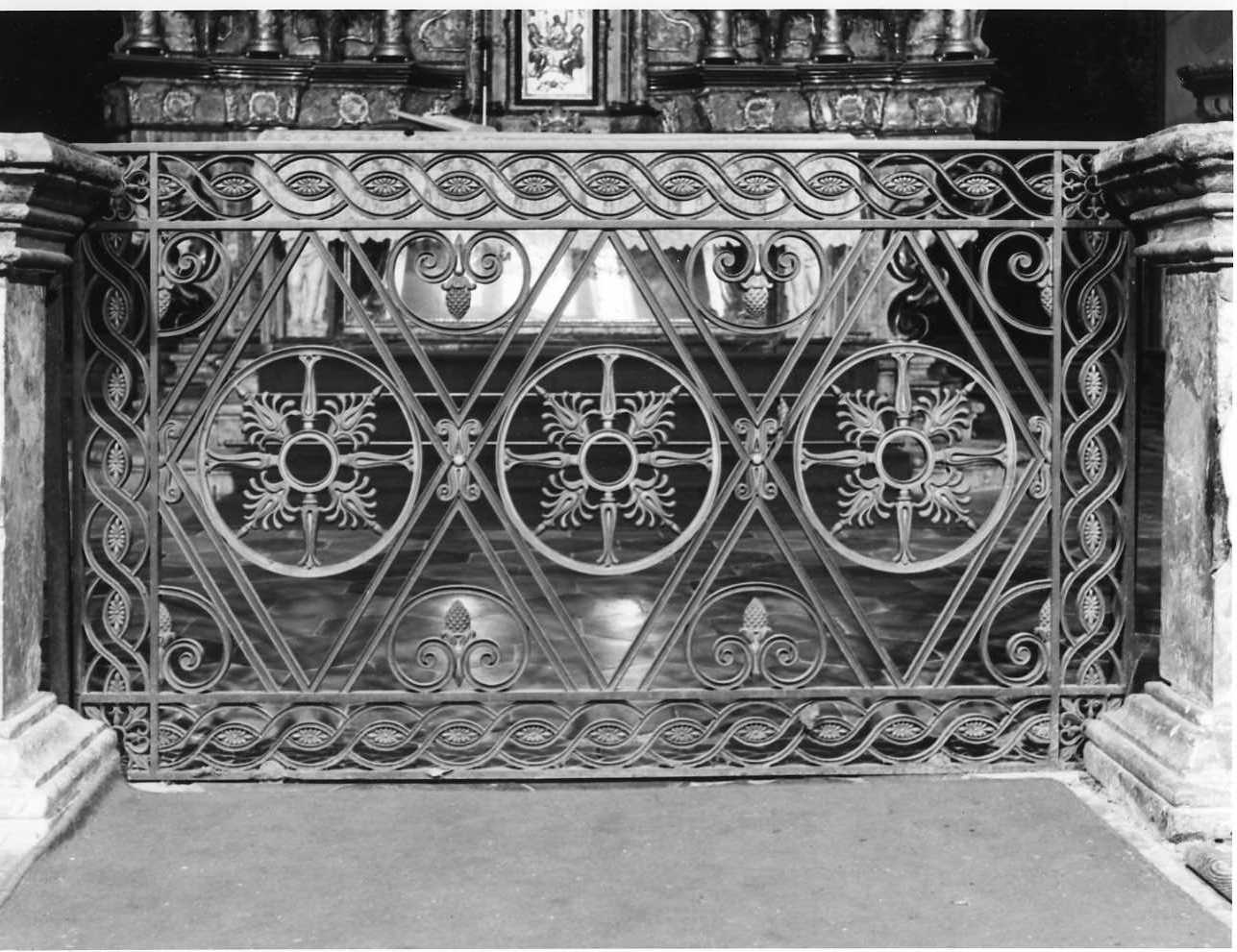 cancellata di balaustrata, opera isolata - bottega novarese (seconda metà sec. XIX)