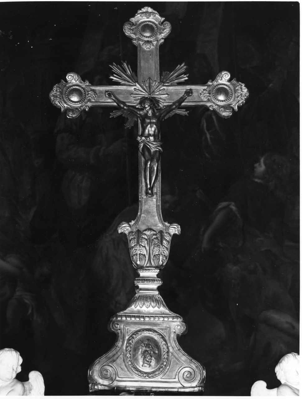 croce d'altare, opera isolata - bottega novarese (seconda metà sec. XIX)