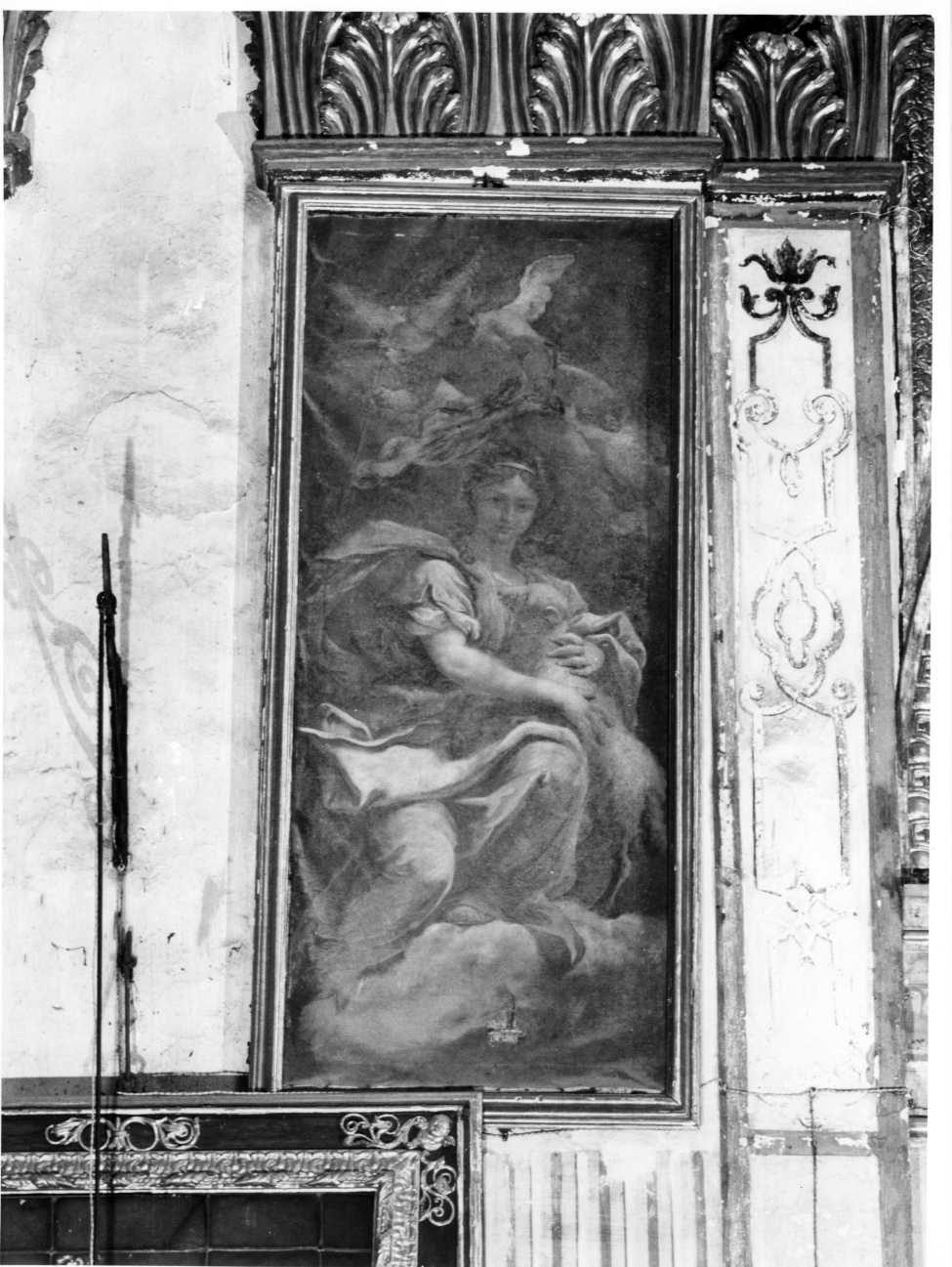 figura allegorica femminile (dipinto, opera isolata) - ambito romano (ultimo quarto sec. XVII)