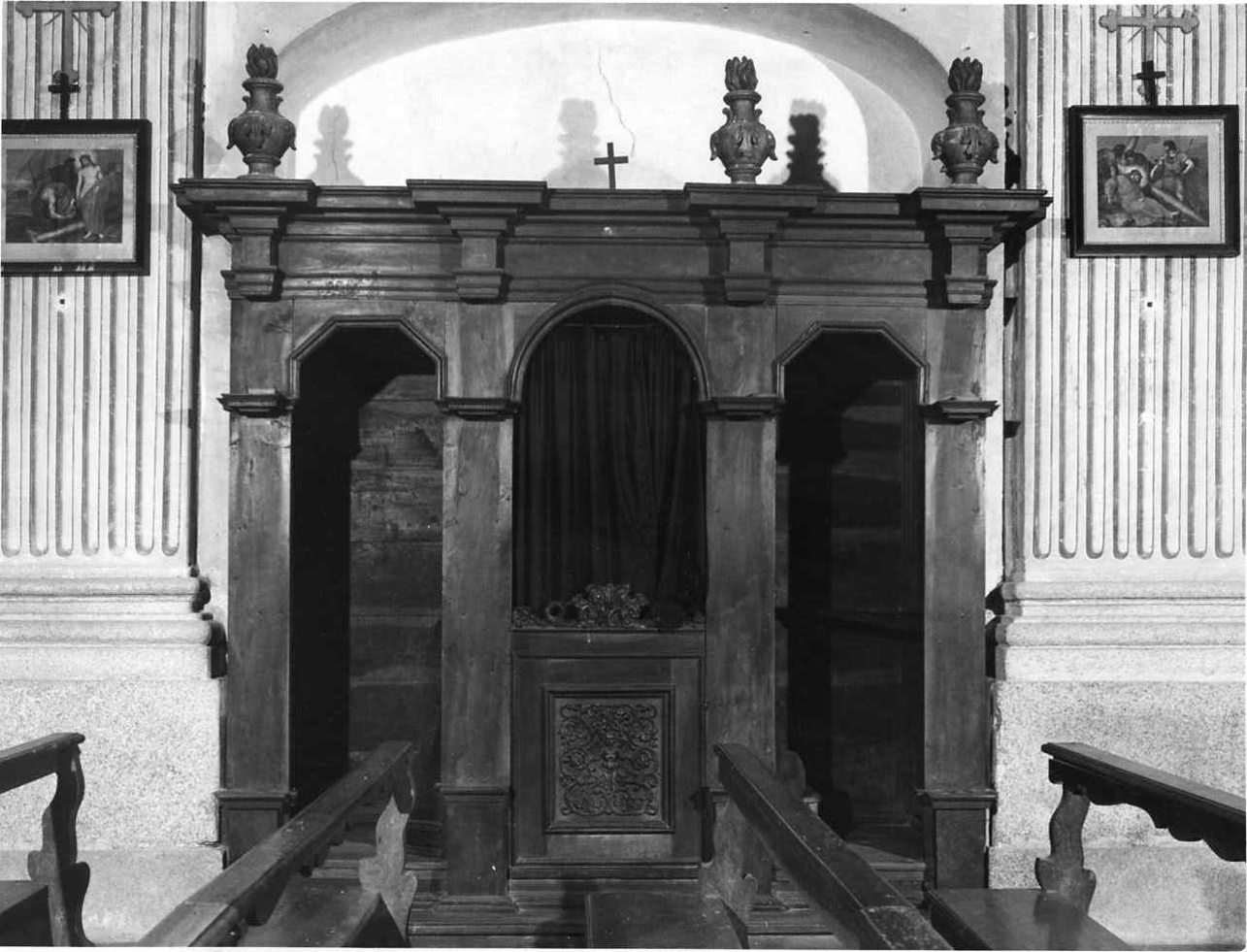 confessionale, opera isolata - bottega novarese (seconda metà sec. XVII)