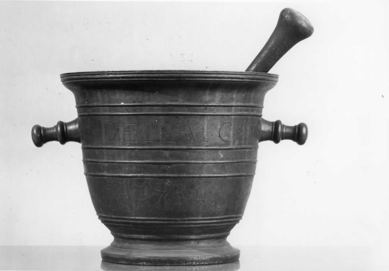 mortaio, opera isolata - bottega lombarda (ultimo quarto sec. XVIII)