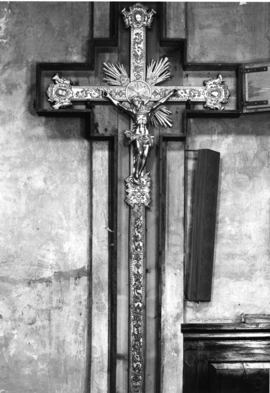 Cristo crocifisso (croce processionale, opera isolata) - bottega lombarda (seconda metà sec. XVIII)