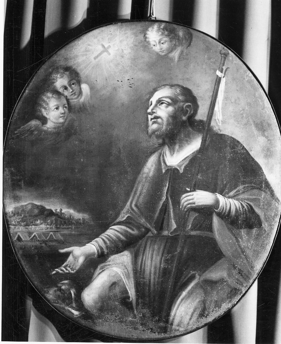 San Rocco (dipinto, opera isolata) di Morino Carlo (bottega) (metà sec. XVIII)