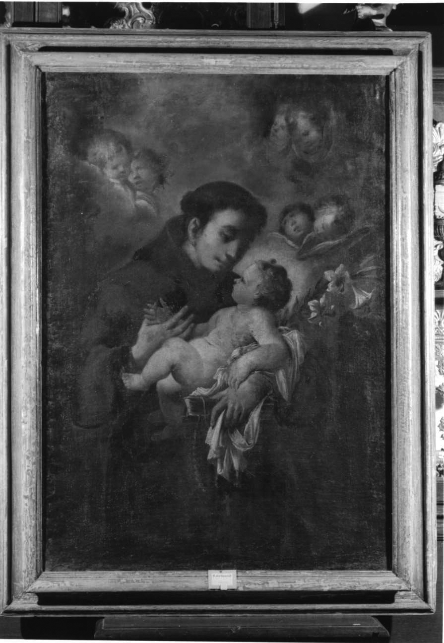 Sant'Antonio da Padova con il bambino (dipinto, opera isolata) - ambito novarese (secondo quarto sec. XVII)