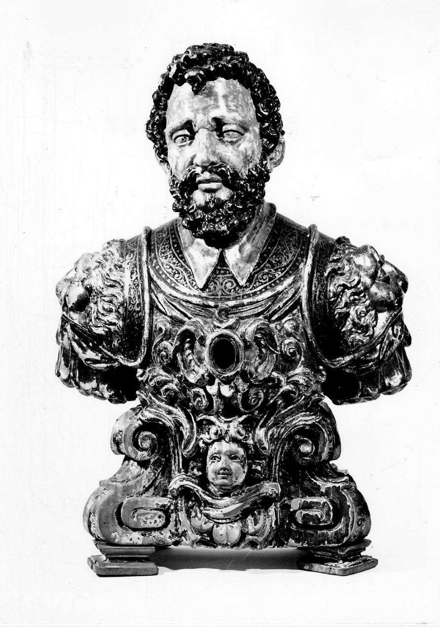 reliquiario - a busto, coppia - bottega novarese (inizio sec. XVII)