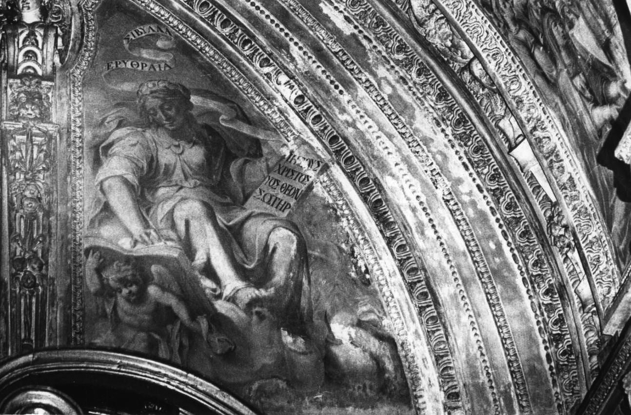 Sibilla Europea (decorazione pittorica, elemento d'insieme) di Landriani Paolo Camillo detto Duchino (seconda metà sec. XVI)