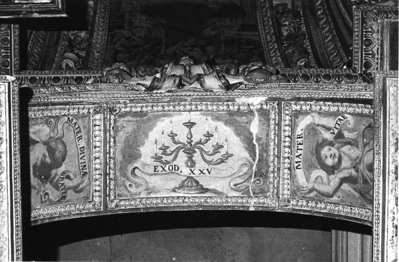 angelo con cartiglio (decorazione pittorica, elemento d'insieme) di Landriani Paolo Camillo detto Duchino (seconda metà sec. XVI)