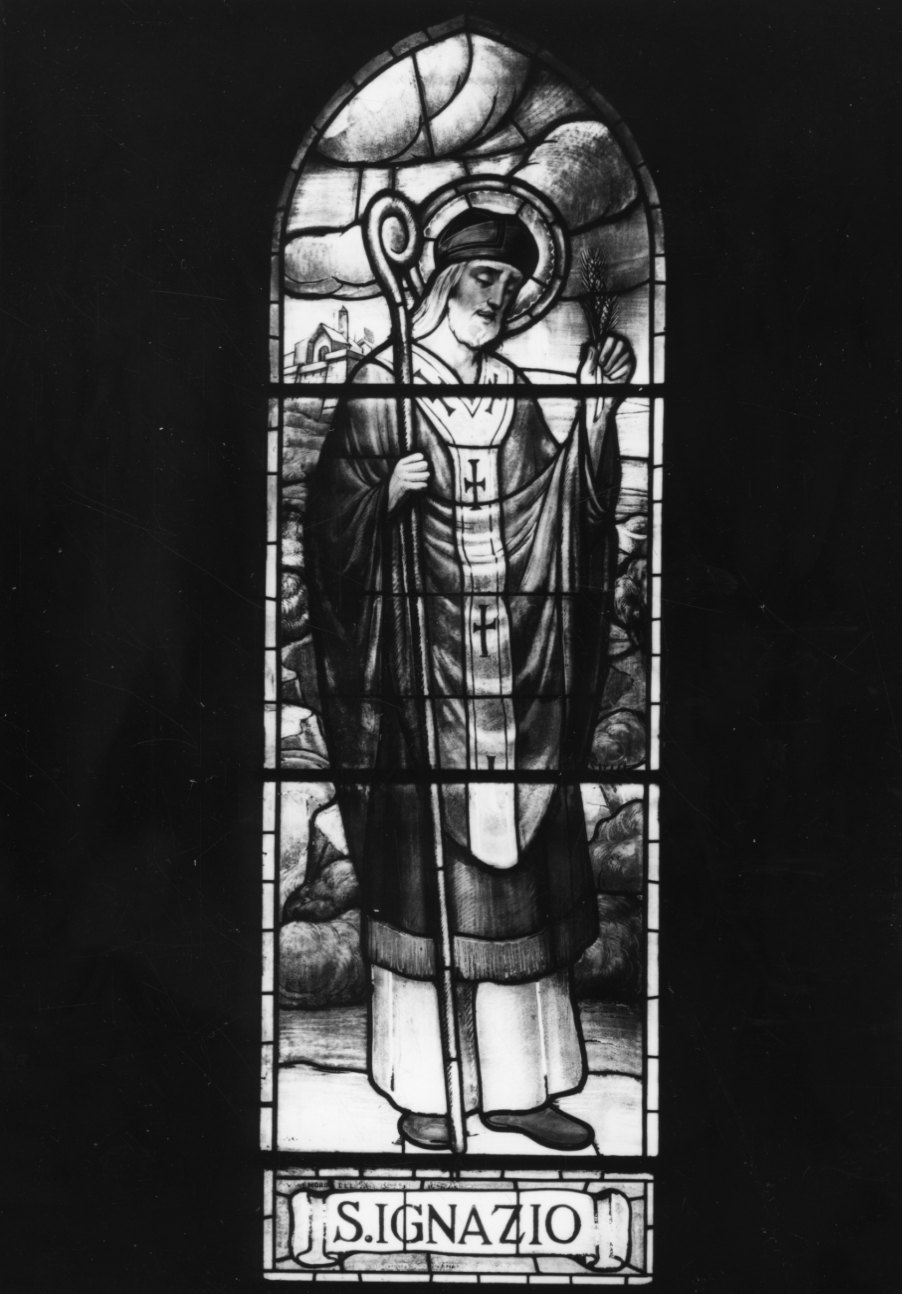 Sant'Ignazio di Loyola (vetrata, opera isolata) di Albertella Mario (prima metà sec. XX)