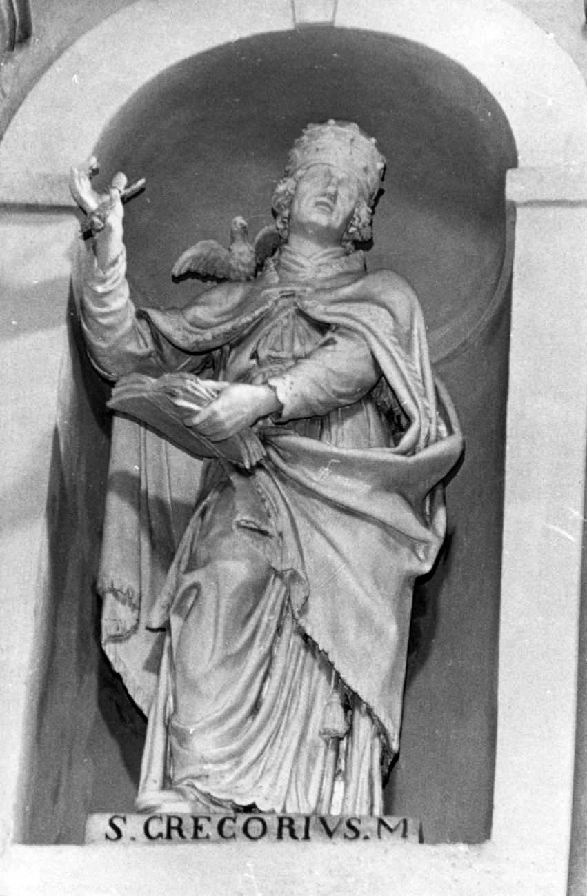 San Gragorio Magno (scultura, opera isolata) di Rusca Grazioso (secondo quarto sec. XIX)