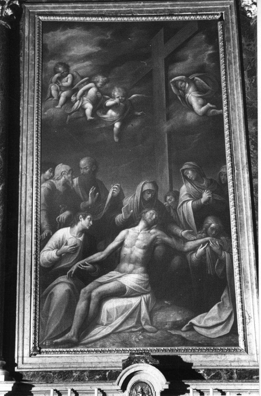 deposizione di Cristo dalla croce (pala d'altare, opera isolata) di Caccia Guglielmo detto Moncalvo (primo quarto sec. XVII)