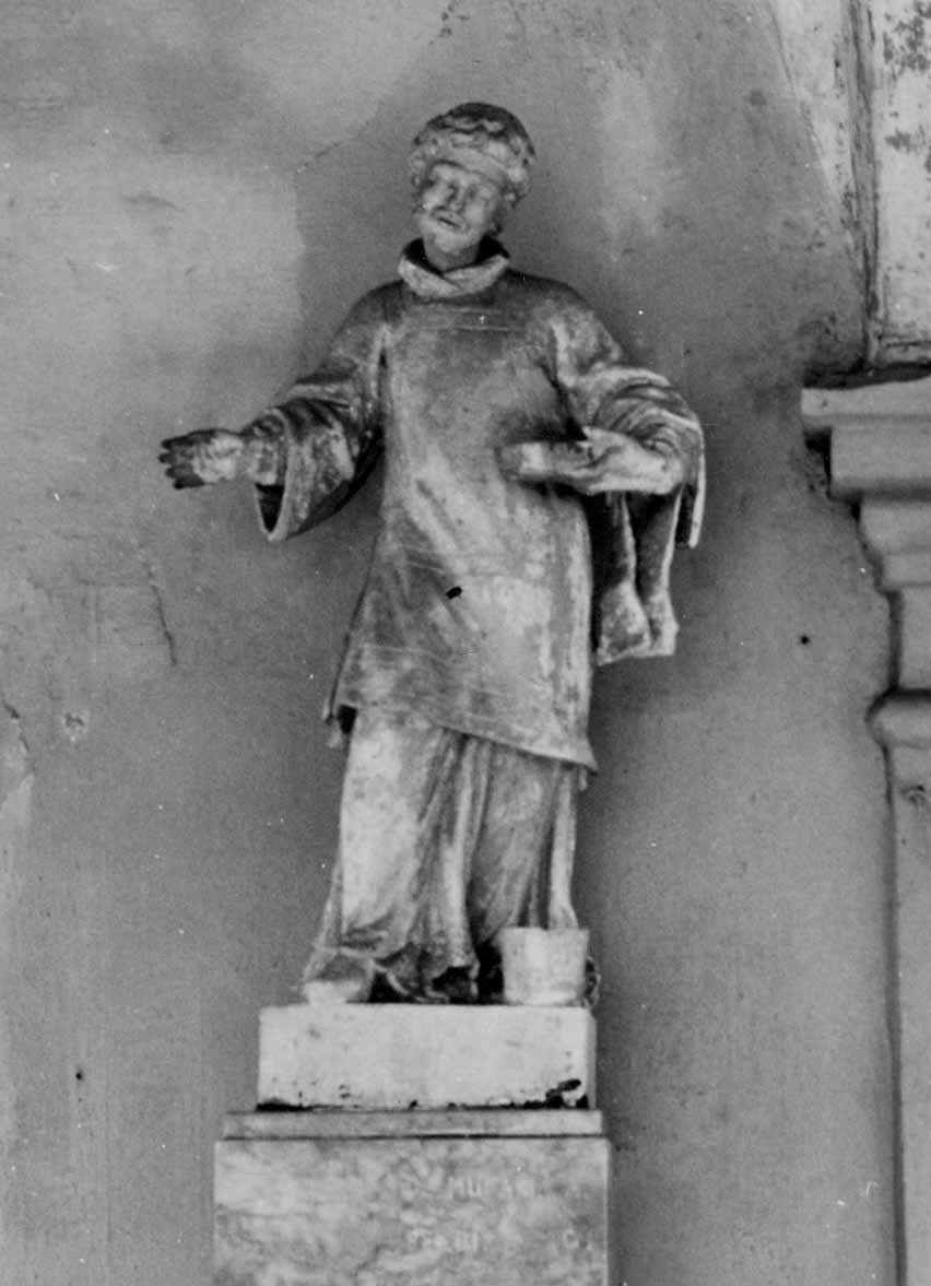 San Lorenzo al pozzo (statua, opera isolata) - bottega oleggese (prima metà sec. XIX)