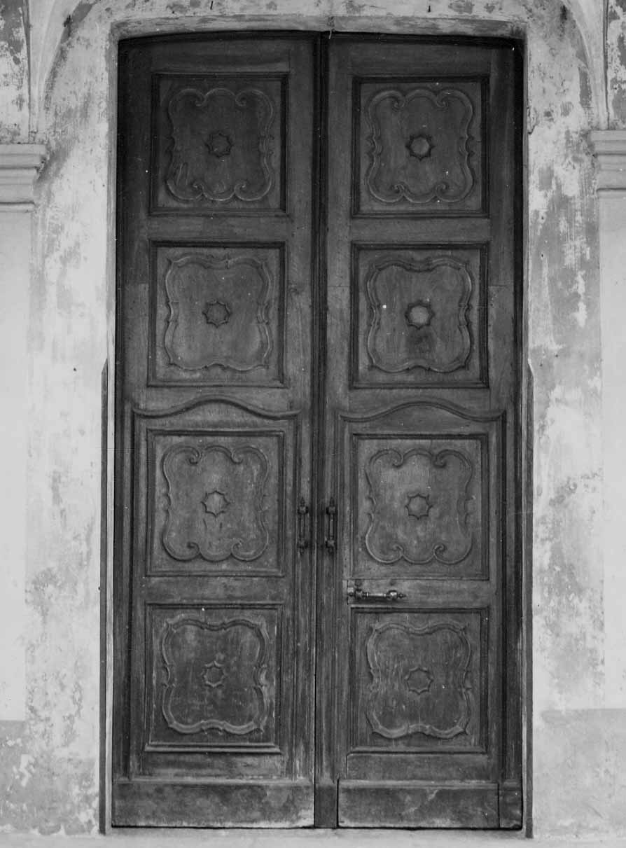 portone - a due battenti, opera isolata - bottega oleggese (prima metà sec. XVIII)