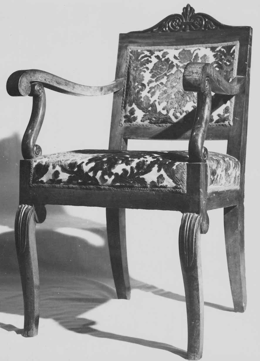 sedia, opera isolata - bottega piemontese (fine/inizio secc. XVIII/ XIX)