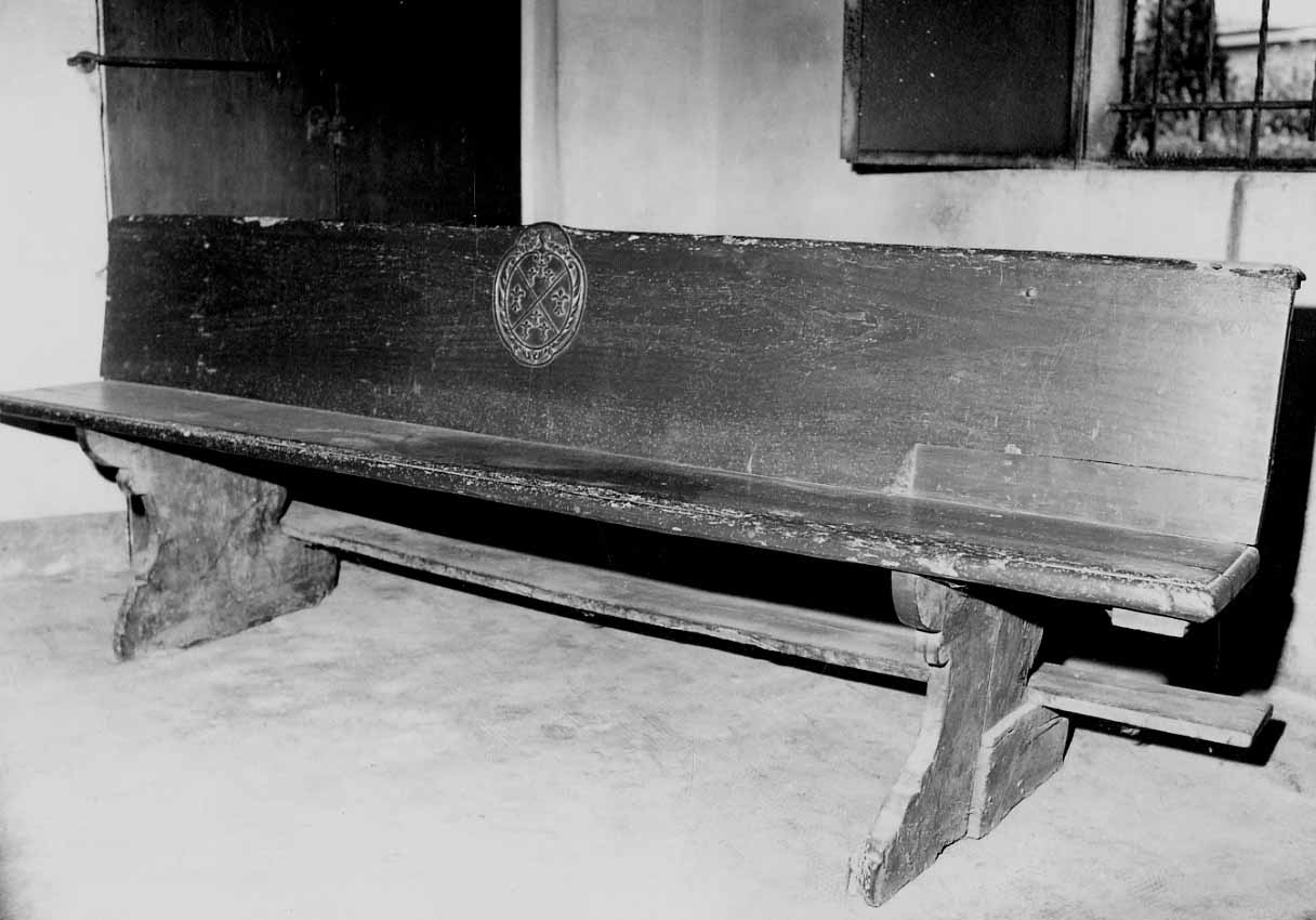 banco da chiesa, serie - bottega oleggese (prima metà sec. XVIII)