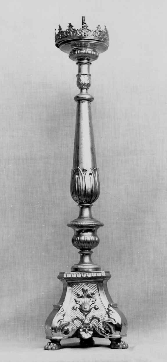 candeliere, serie - bottega novarese (seconda metà sec. XIX)