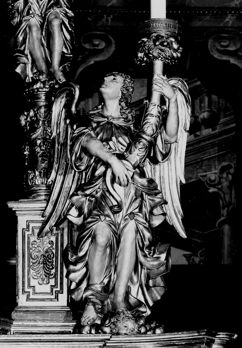 angelo reggicandelabro (scultura, coppia) di Pini Antonio (seconda metà sec. XVII)