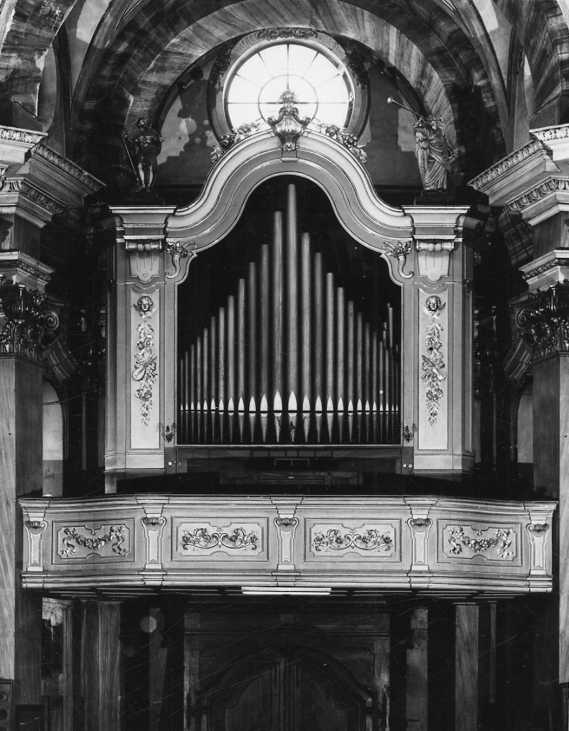 tribuna d'organo, insieme di Barone Enrico, Garbazio (fine sec. XIX)