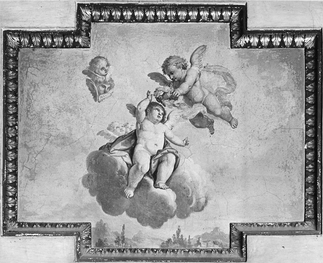 angeli e cherubini (dipinto, elemento d'insieme) di Avondo Giovanni (secondo quarto sec. XIX)