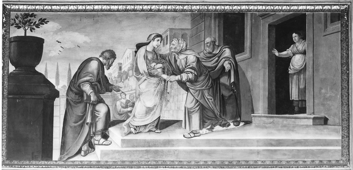 visitazione (dipinto) di Avondo Giovanni (secondo quarto sec. XIX)